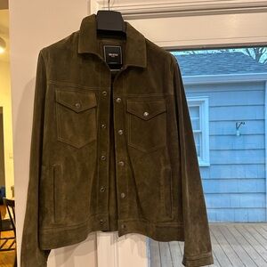 Men's Olive Suede Jacket